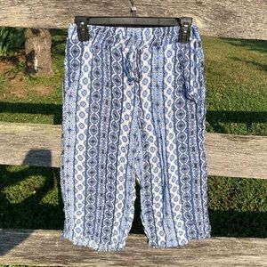 boho capris with pockets